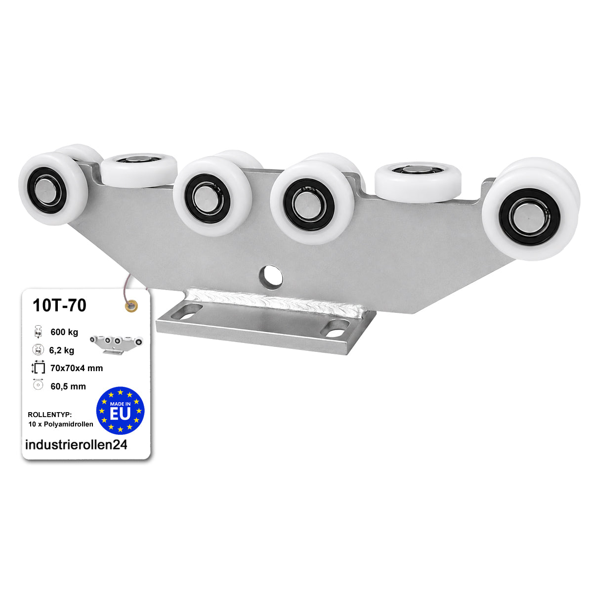 Torwagen für Schiebetore - für Profile 70 x 70 mm - Wandstärke 4 mm: 10T-70