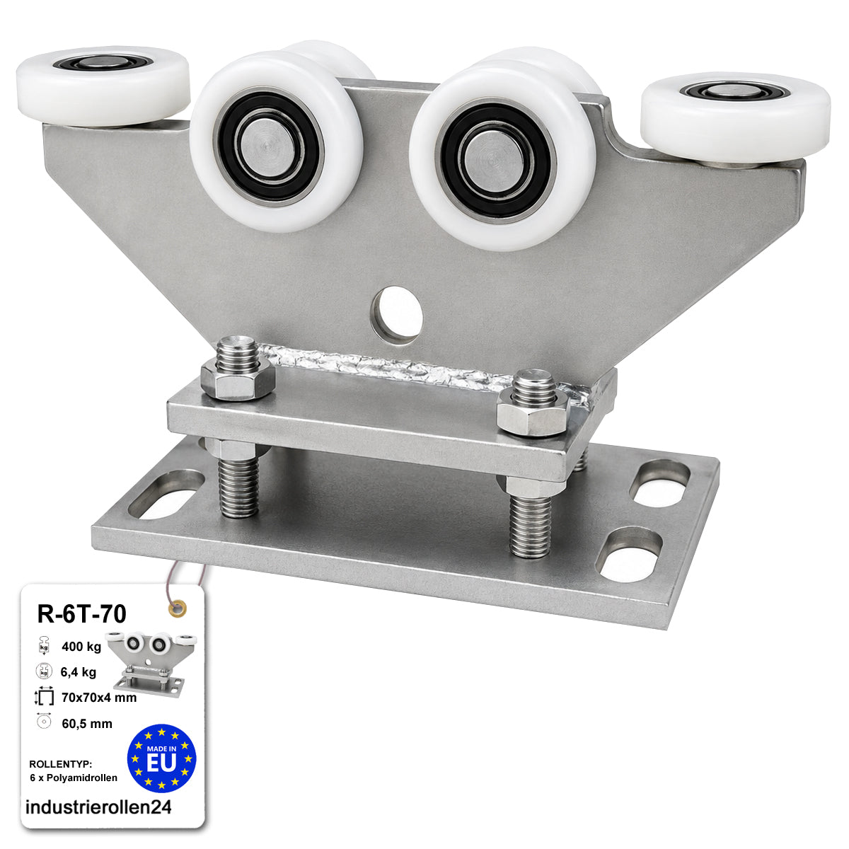 Torwagen für Schiebetore - für Profile 70 x 70 mm - Wandstärke 4 mm: R-6T-70