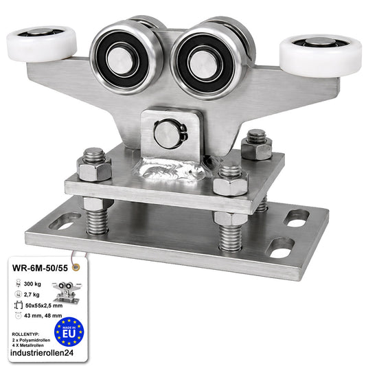 Torwagen für Schiebetore - für Profile 50x55 mm - Wandstärke 2,5 mm: WR-6M-50/55