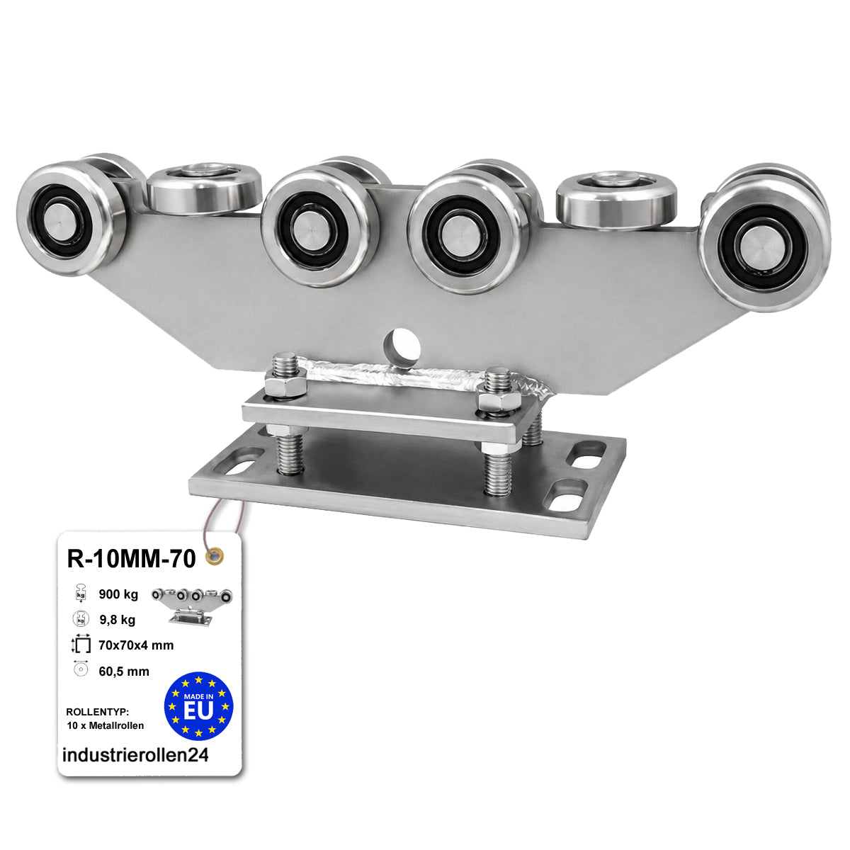 Torwagen für Schiebetore - für Profile 70 x 70 mm - Wandstärke 4 mm: R-10MM-70
