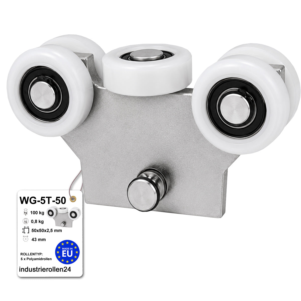 Torwagen für Schiebetore - für Profile 50x50 mm - Wandstärke 2,5 mm: WG-5T-50