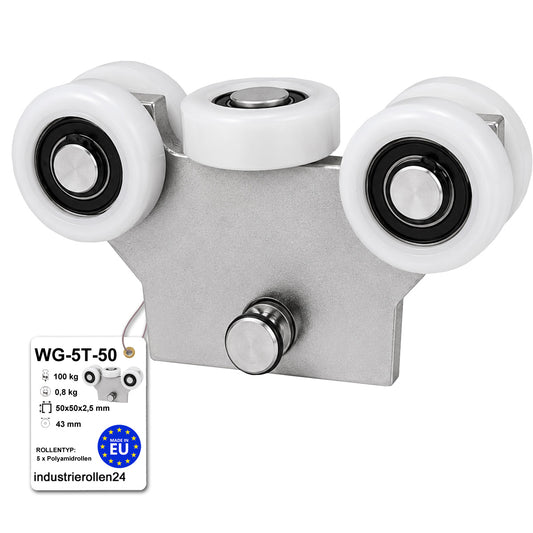 Torwagen für Schiebetore - für Profile 50x50 mm - Wandstärke 2,5 mm: WG-5T-50