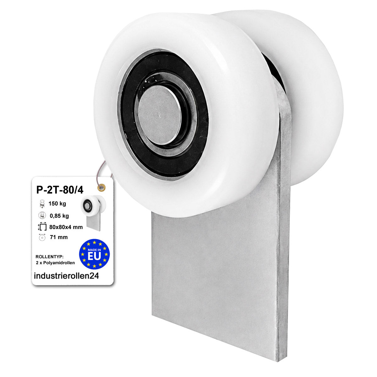 Torwagen für Schiebetore - für Profile 80 x 80 mm - Wandstärke 4 mm: P-2T-80/4