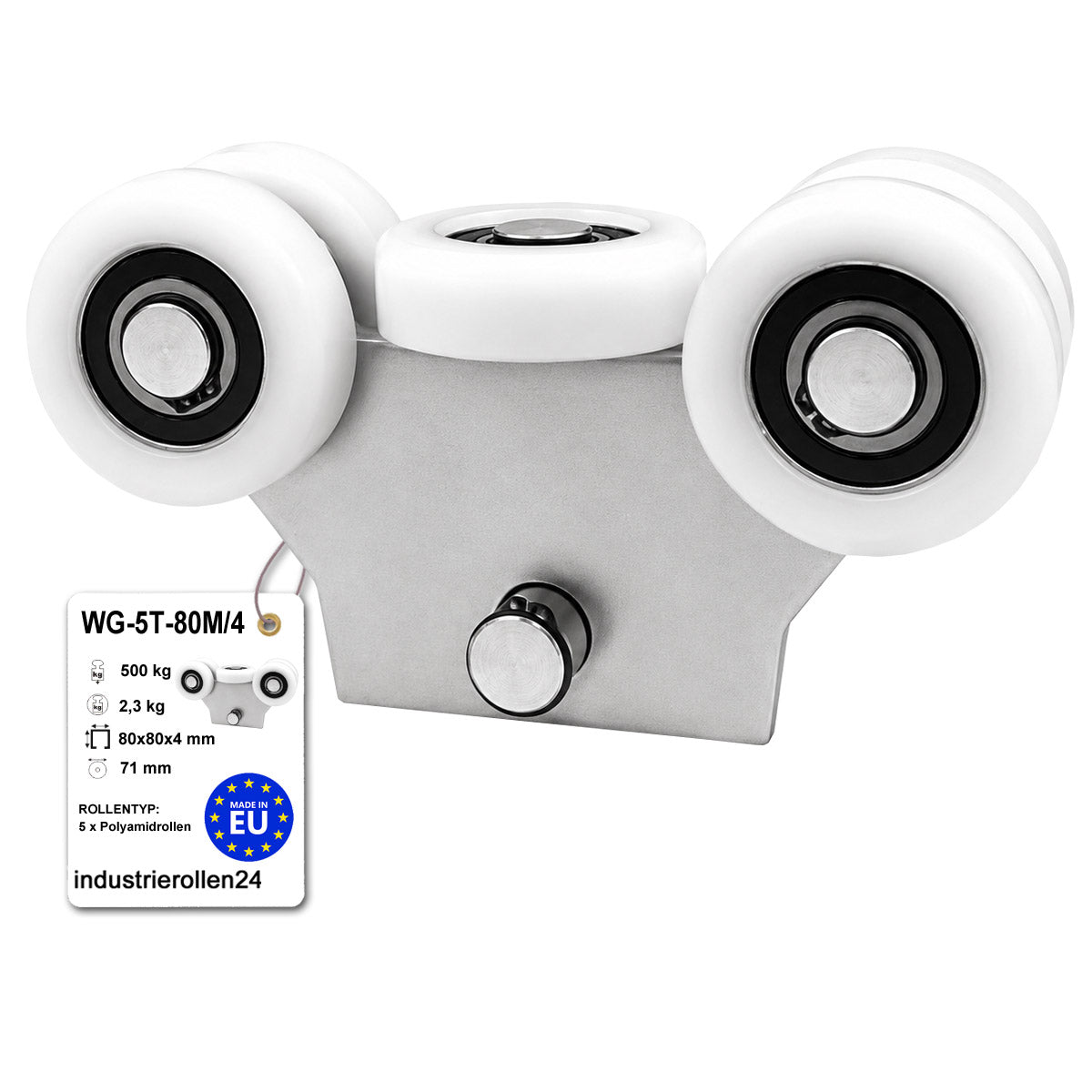 Torwagen für Schiebetore - für Profile 80 x 80 mm - Wandstärke 4 mm: WG-5T-80M/4