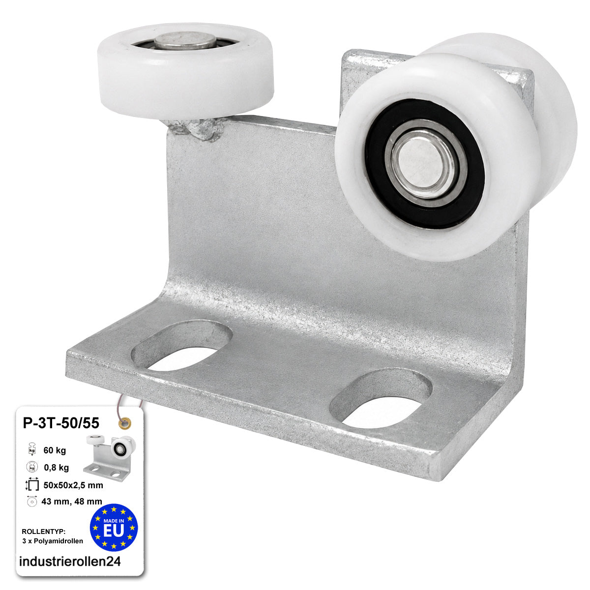 Torwagen für Schiebetore - für Profile 50x55 mm - Wandstärke 2,5 mm: P-3T-50/55