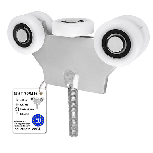 Torwagen für Schiebetore - für Profile 70 x 70 mm - Wandstärke 4 mm: G-5T-70/M16