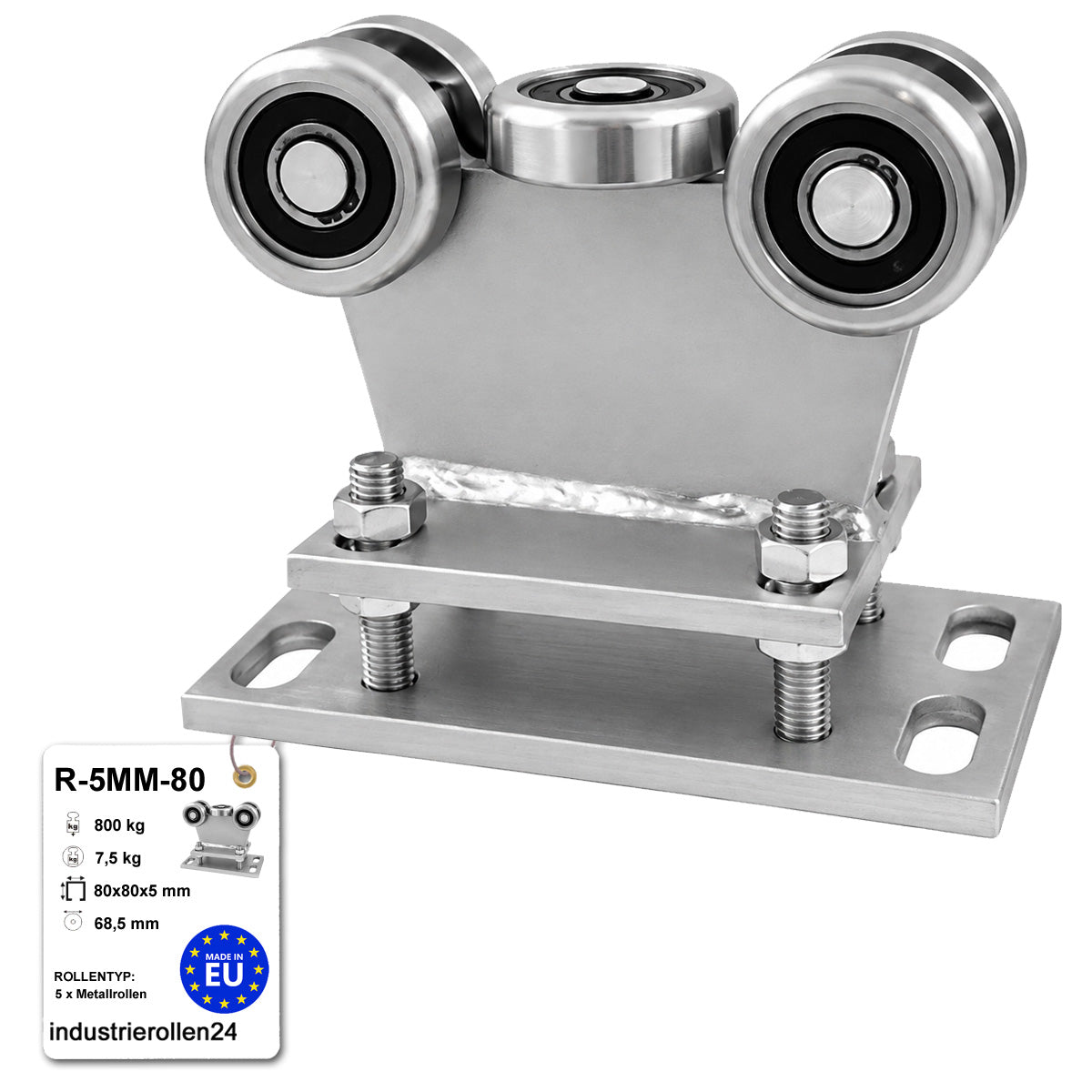 Torwagen für Schiebetore - für Profile 80 x 80 mm - Wandstärke 5 mm: R-5MM-80