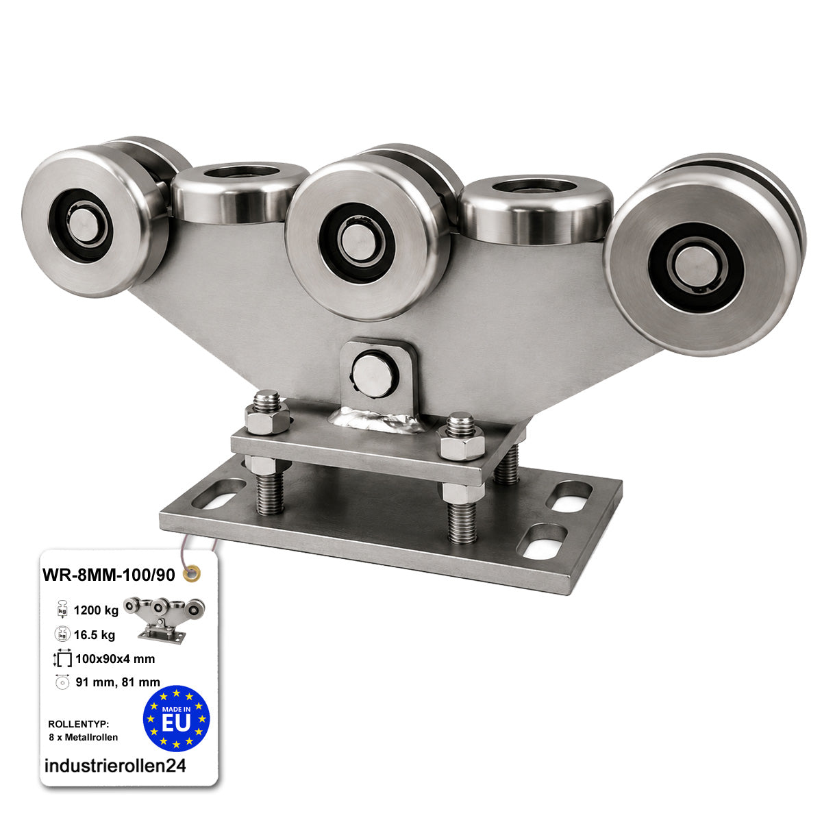 Torwagen für Schiebetore - für Profile 100x90 mm - Wandstärke 4 mm: WR-8MM-100/90