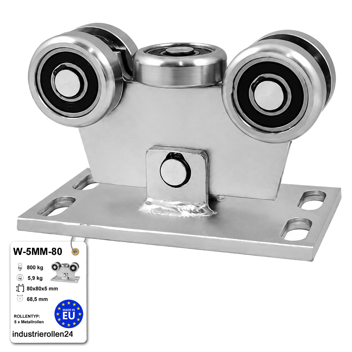 Torwagen für Schiebetore - für Profile 80 x 80 mm - Wandstärke 5 mm: W-5MM-80