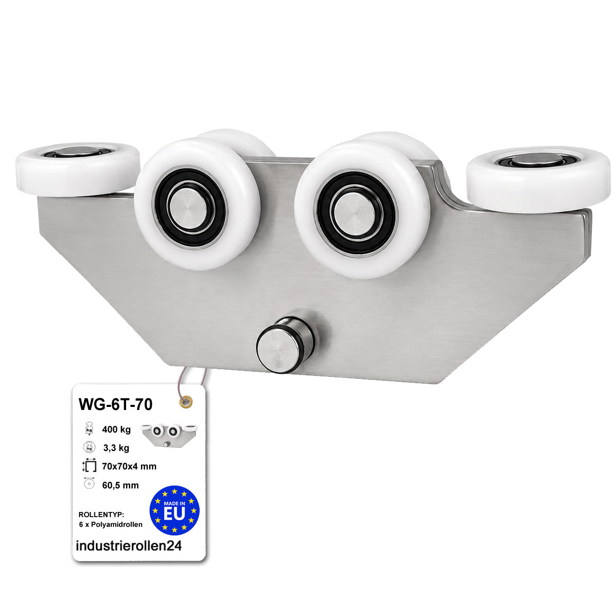 Torwagen für Schiebetore - für Profile 70 x 70 mm - Wandstärke 4 mm: WG-6T-70