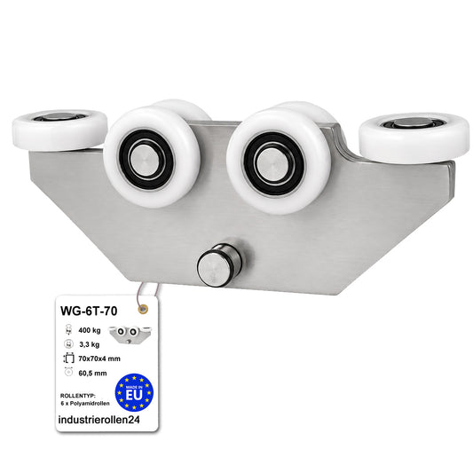 Torwagen für Schiebetore - für Profile 70 x 70 mm - Wandstärke 4 mm: WG-6T-70
