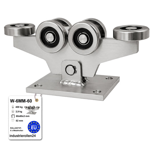 Torwagen für Schiebetore - für Profile 60 x 60 mm - Wandstärke 3 mm: W-6MM-60
