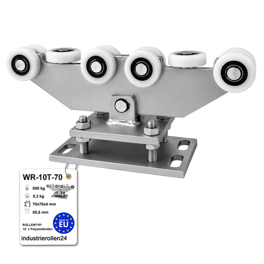 Torwagen für Schiebetore - für Profile 70 x 70 mm - Wandstärke 4 mm: WR-10T-70