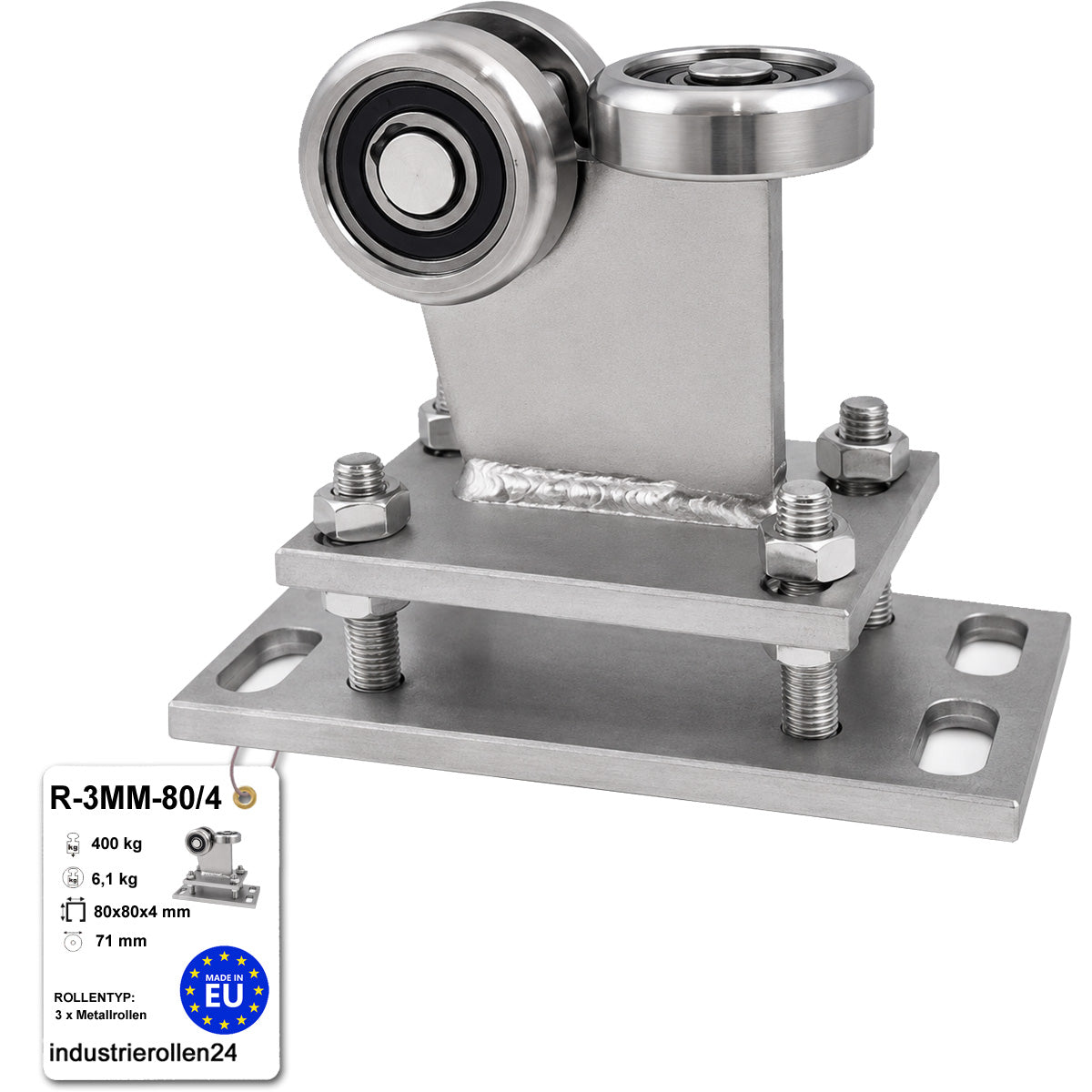 Torwagen für Schiebetore - für Profile 80 x 80 mm - Wandstärke 4 mm: R-3MM-80/4