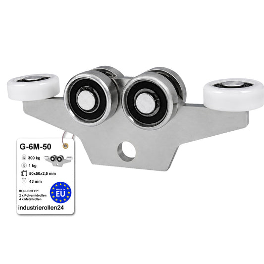 Torwagen für Schiebetore - für Profile 50x50 mm - Wandstärke 2,5 mm: G-6M-50