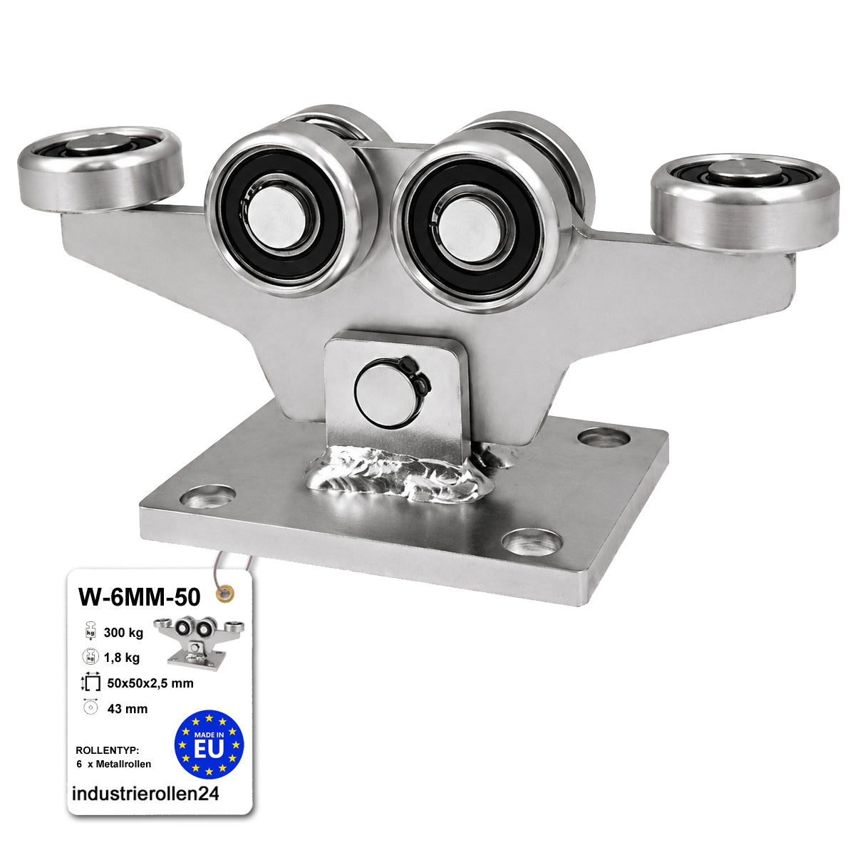 Torwagen für Schiebetore - für Profile 50x50 mm - Wandstärke 2,5 mm: W-6MM-50