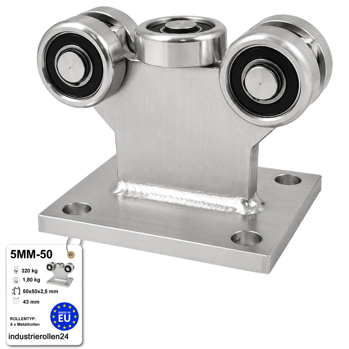 Torwagen für Schiebetore - für Profile 50x50 mm - Wandstärke 2,5 mm: 5MM-50