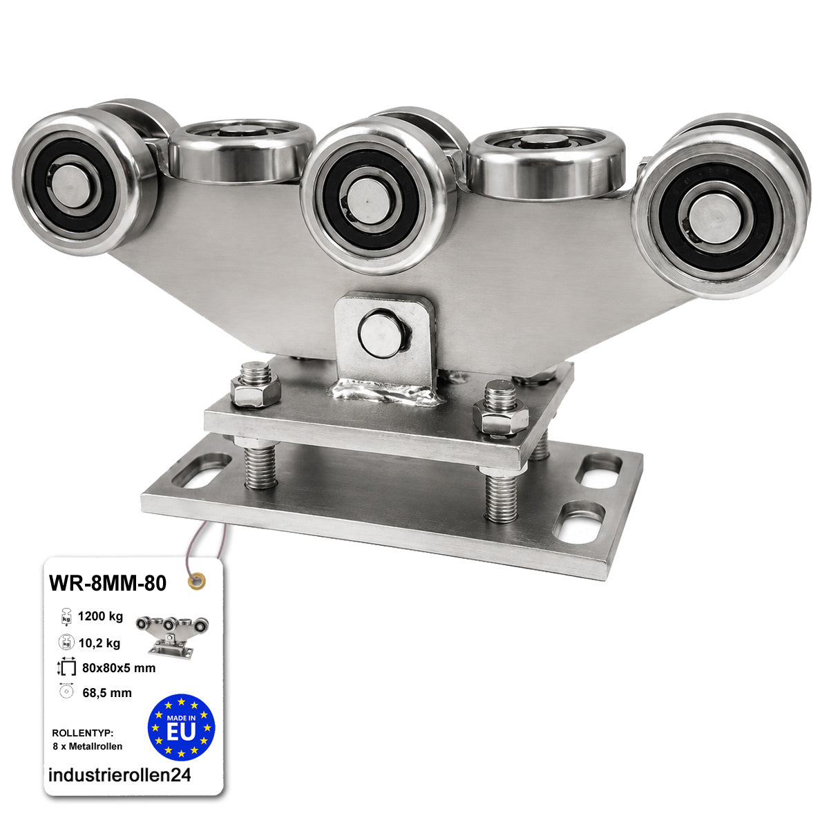 Torwagen für Schiebetore - für Profile 80 x 80 mm - Wandstärke 5 mm: WR-8MM-80