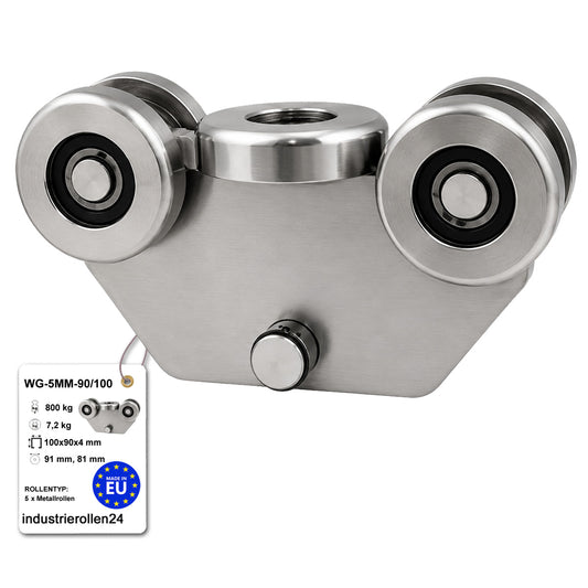 Torwagen für Schiebetore - für Profile 90x100 mm - Wandstärke 4 mm: WG-5MM-90/100