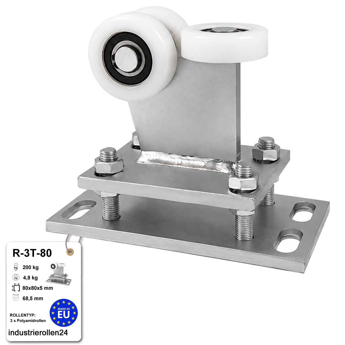 Torwagen für Schiebetore - für Profile 80 x 80 mm - Wandstärke 5 mm: R-3T-80