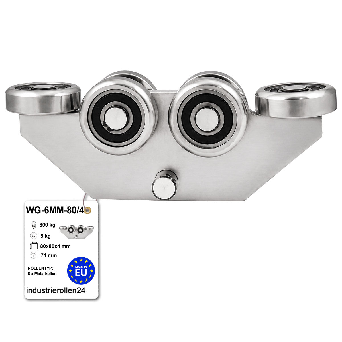 Torwagen für Schiebetore - für Profile 80 x 80 mm - Wandstärke 4 mm: WG-6MM-80/4
