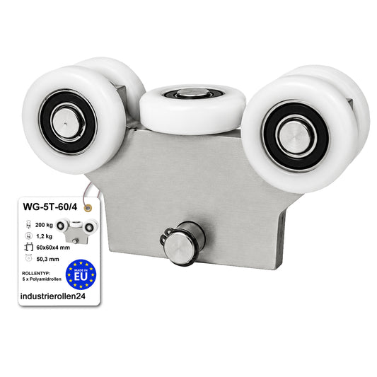 Torwagen für Schiebetore - für Profile 60 x 60 mm - Wandstärke 4 mm: WG-5T-60/4