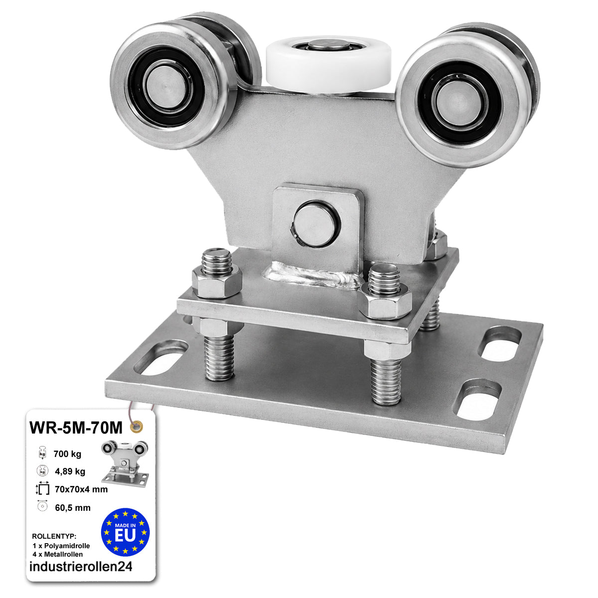 Torwagen für Schiebetore - für Profile 70 x 70 mm - Wandstärke 4 mm: WR-5M-70M