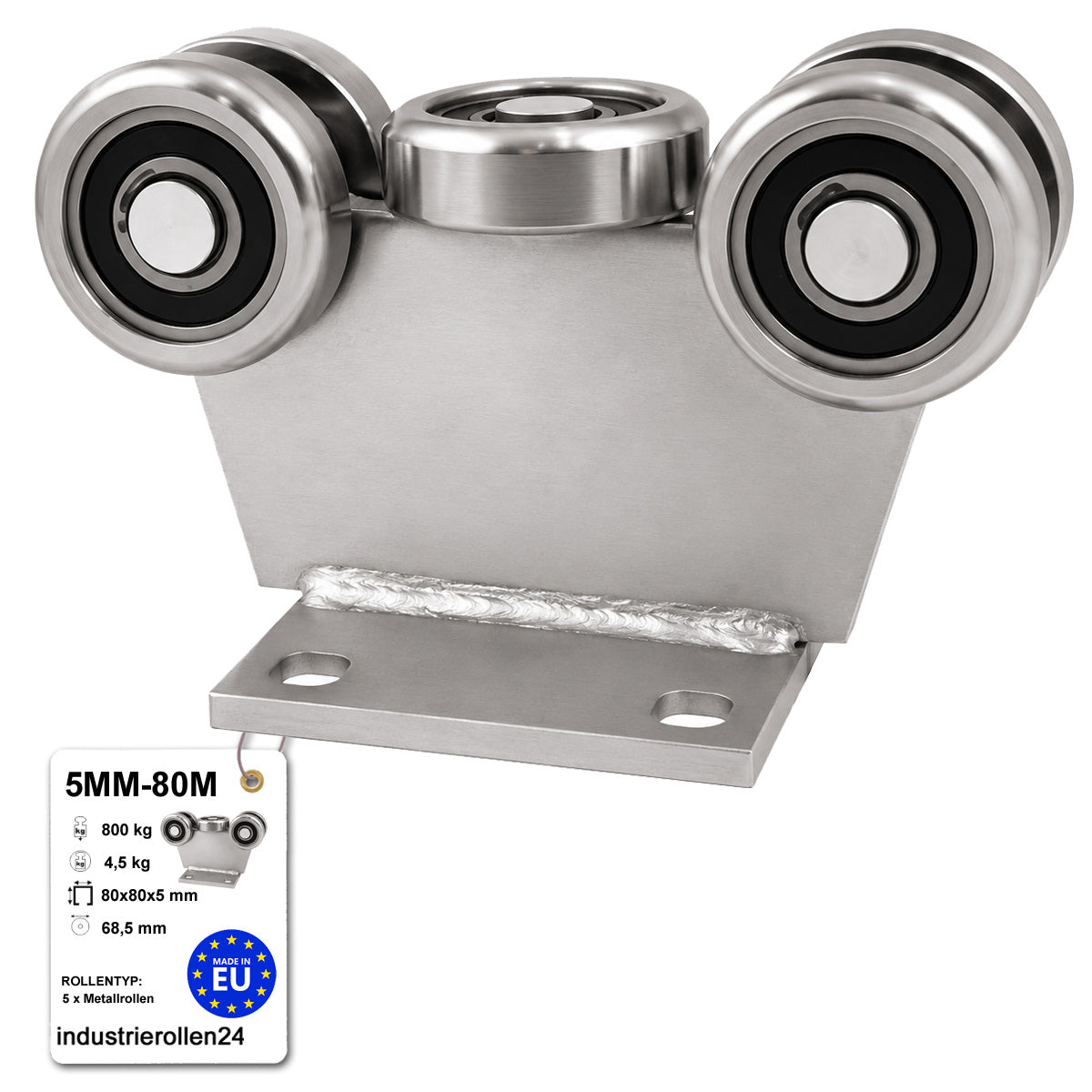 Torwagen für Schiebetore - für Profile 80 x 80 mm - Wandstärke 5 mm: 5MM-80M