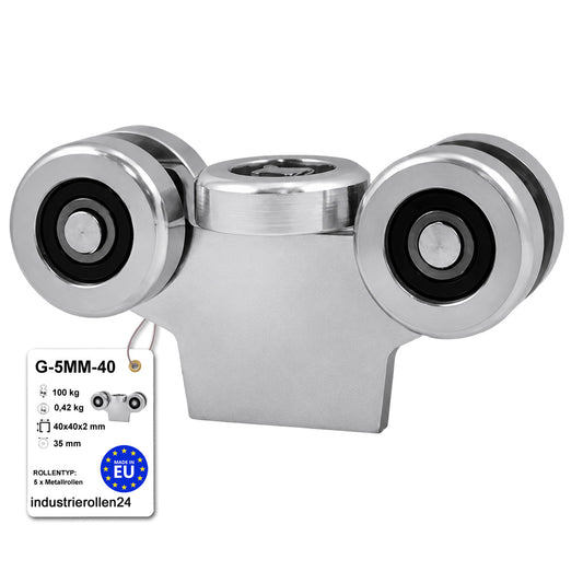 Torwagen für Schiebetore - für Profile 40x40 mm - Wandstärke 2 mm: G-5MM-40