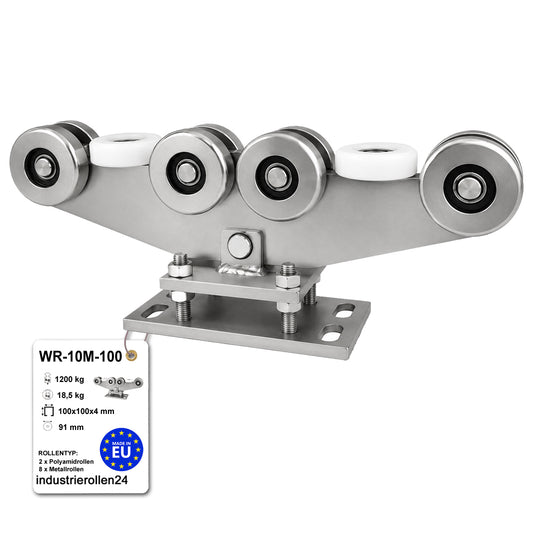 Torwagen für Schiebetore - für Profile 100x100 mm - Wandstärke 4 mm: WR-10M-100