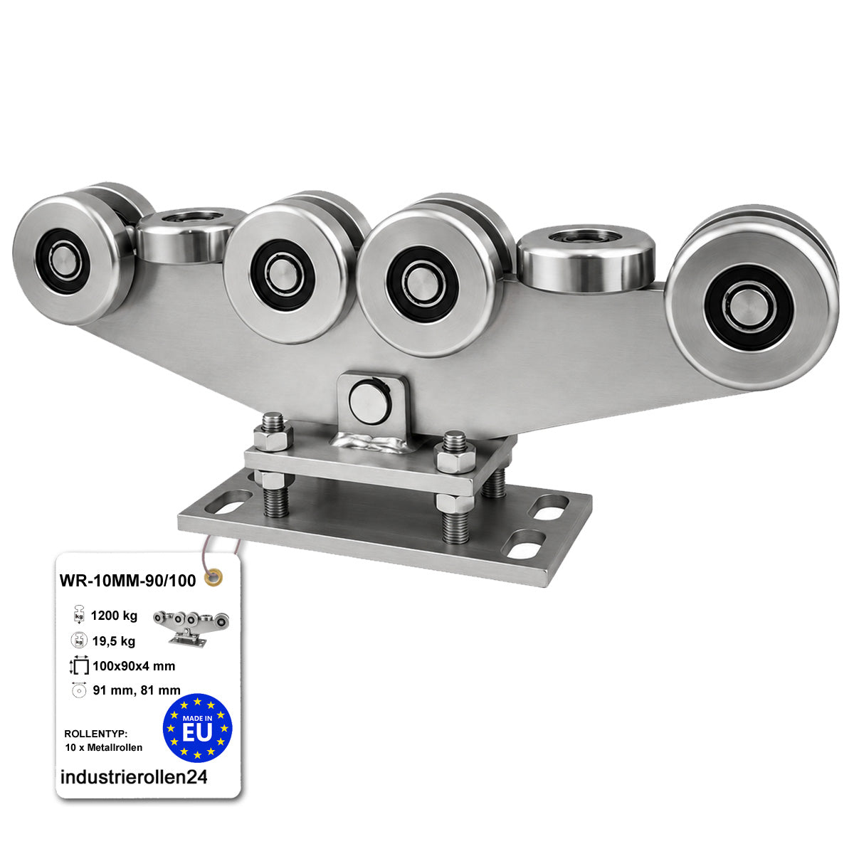 Torwagen für Schiebetore - für Profile 90x100 mm - Wandstärke 4 mm: WR-10MM-90/100