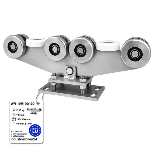 Torwagen für Schiebetore - für Profile 90x100 mm - Wandstärke 4 mm: WR-10M-90/100
