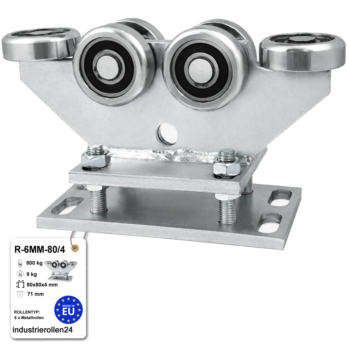 Torwagen für Schiebetore - für Profile 80 x 80 mm - Wandstärke 4 mm: R-6MM-80/4