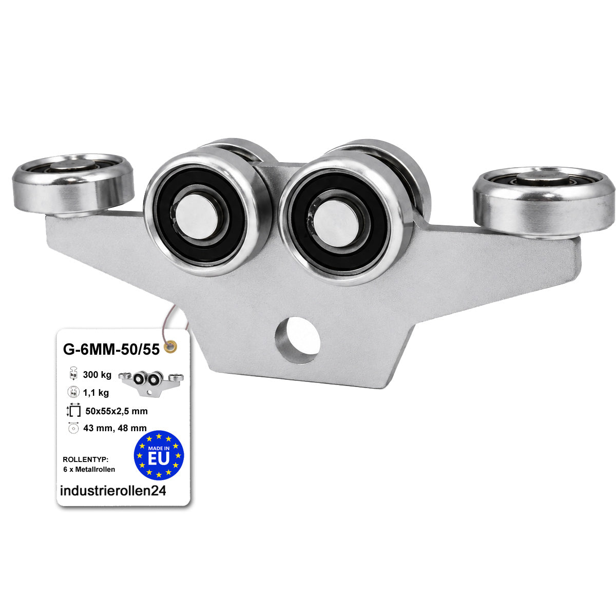 Torwagen für Schiebetore - für Profile 50x55 mm - Wandstärke 2,5 mm: G-6MM-50/55