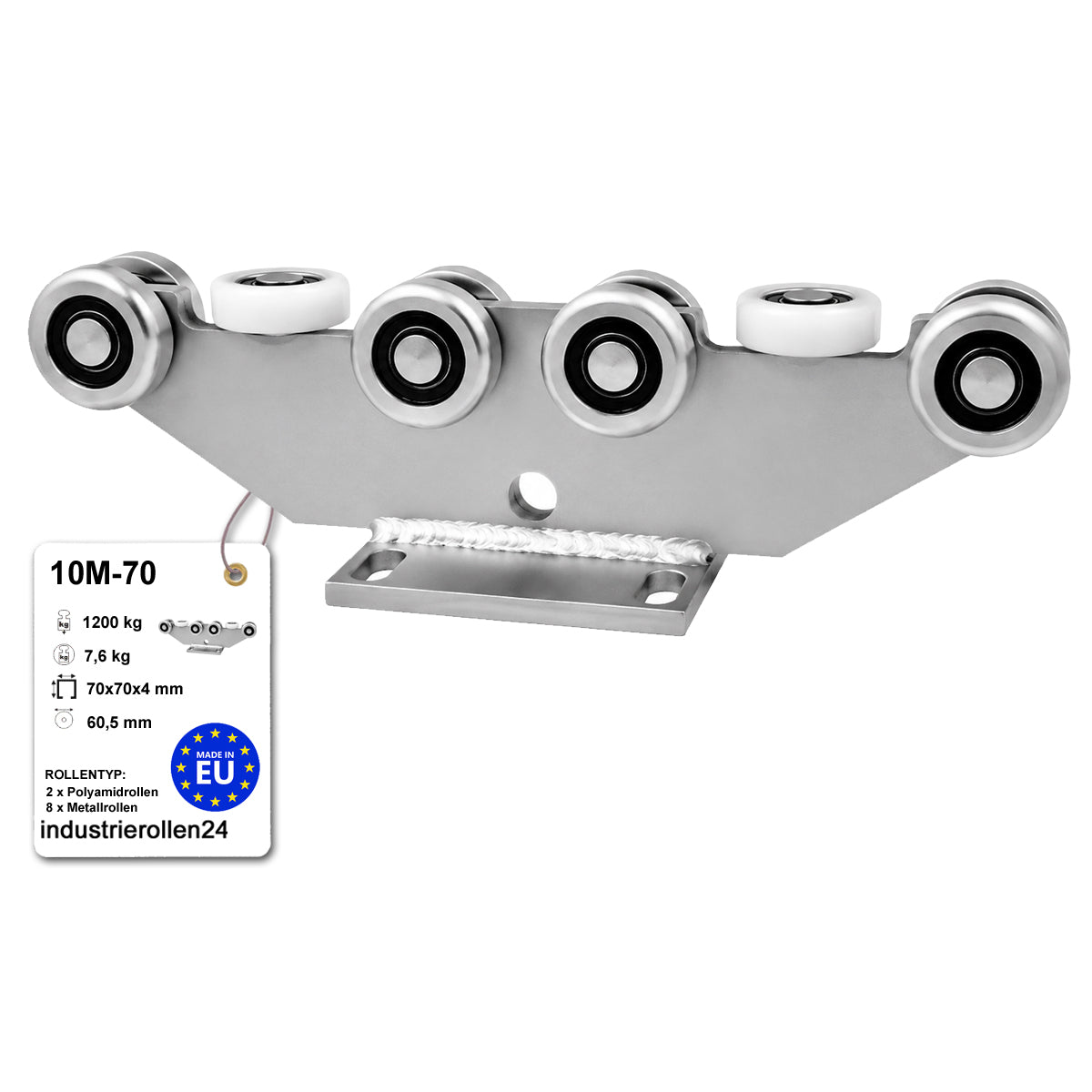 Torwagen für Schiebetore - für Profile 70 x 70 mm - Wandstärke 4 mm: 10M-70
