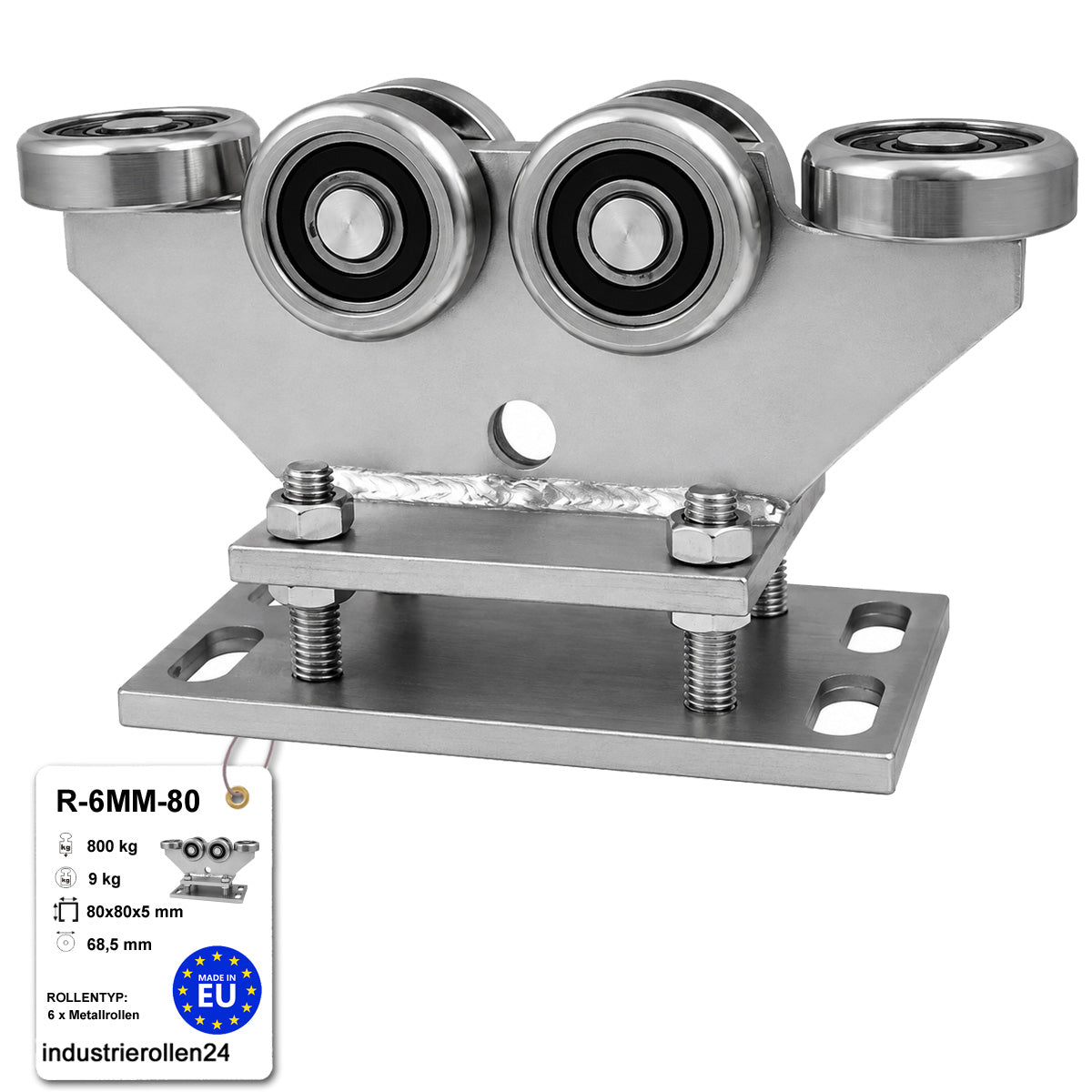 Torwagen für Schiebetore - für Profile 80 x 80 mm - Wandstärke 5 mm: R-6MM-80