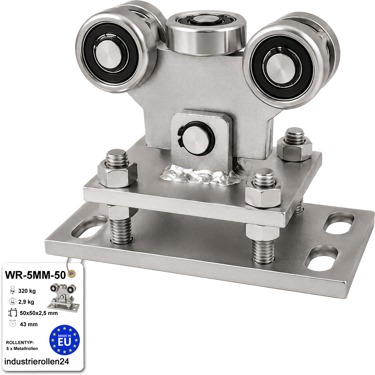 Torwagen für Schiebetore - für Profile 50x50 mm - Wandstärke 2,5 mm: WR-5MM-50