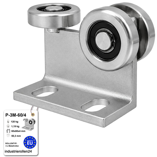 Torwagen für Schiebetore - für Profile 60 x 60 mm - Wandstärke 4 mm: P-3M-60/4