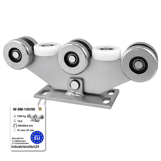 Torwagen für Schiebetore - für Profile 100x90 mm - Wandstärke 4 mm: W-8M-100/90