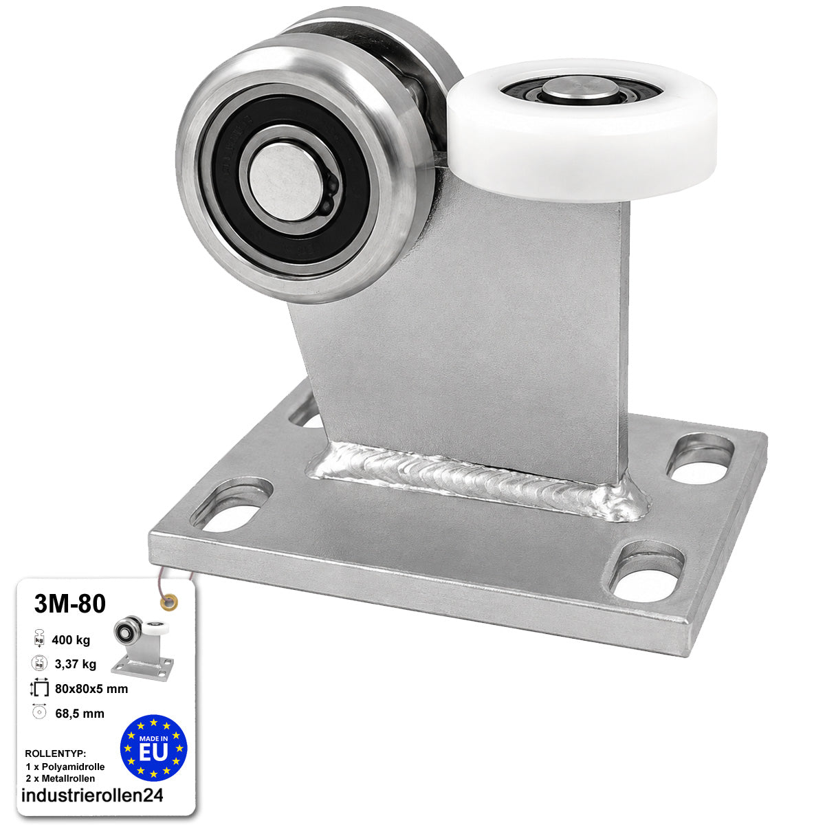 Torwagen für Schiebetore - für Profile 80 x 80 mm - Wandstärke 5 mm: 3M-80