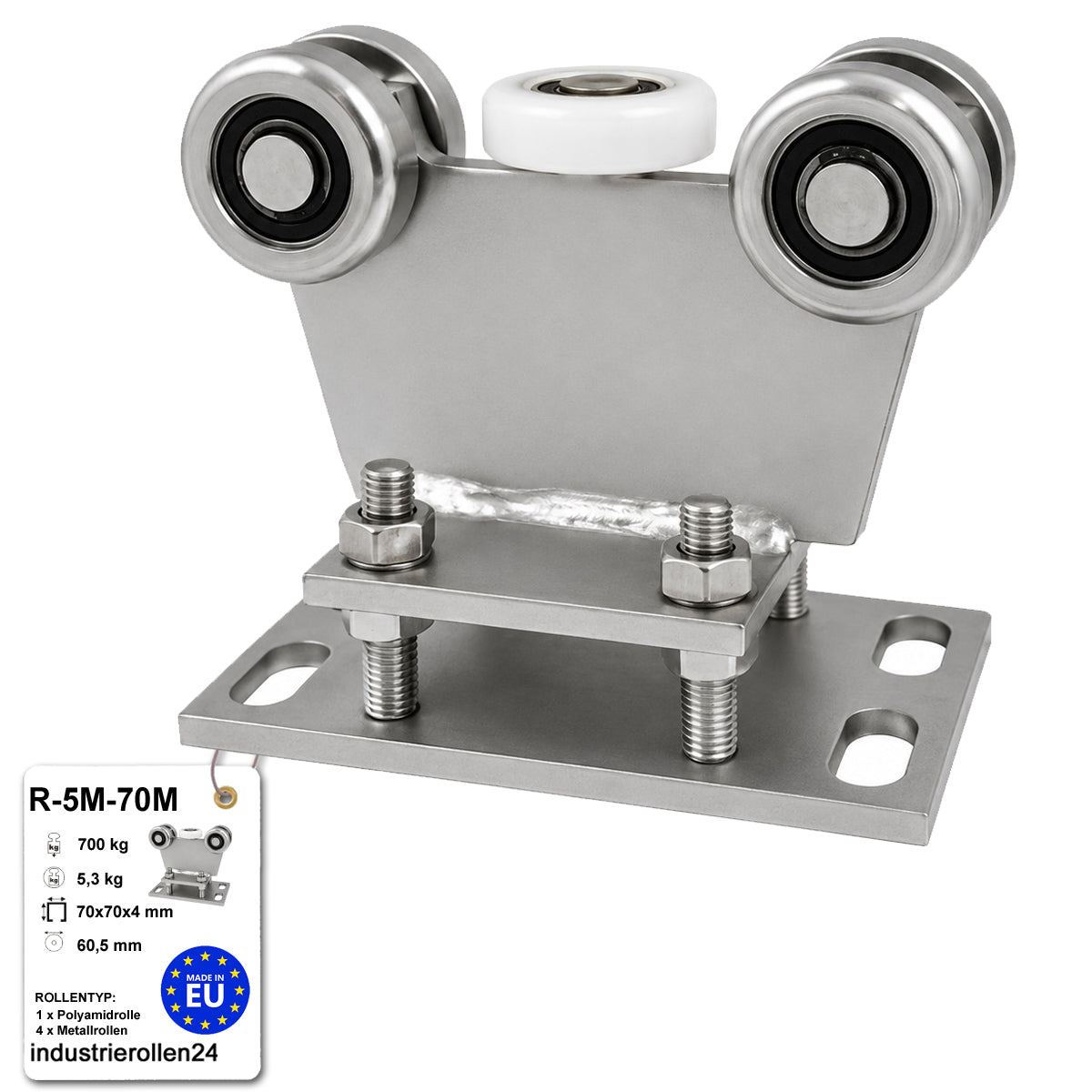 Torwagen für Schiebetore - für Profile 70 x 70 mm - Wandstärke 4 mm: R-5M-70M