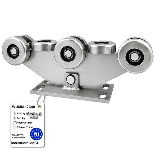 Torwagen für Schiebetore - für Profile 100x90 mm - Wandstärke 4 mm: W-8MM-100/90