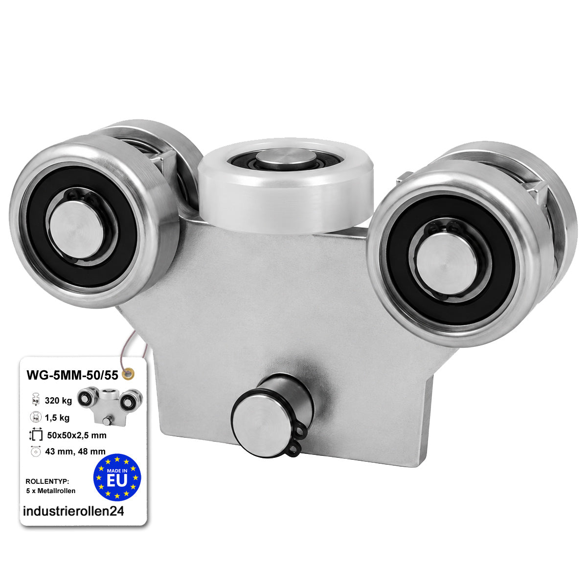 Torwagen für Schiebetore - für Profile 50x55 mm - Wandstärke 2,5 mm: WG-5MM-50/55
