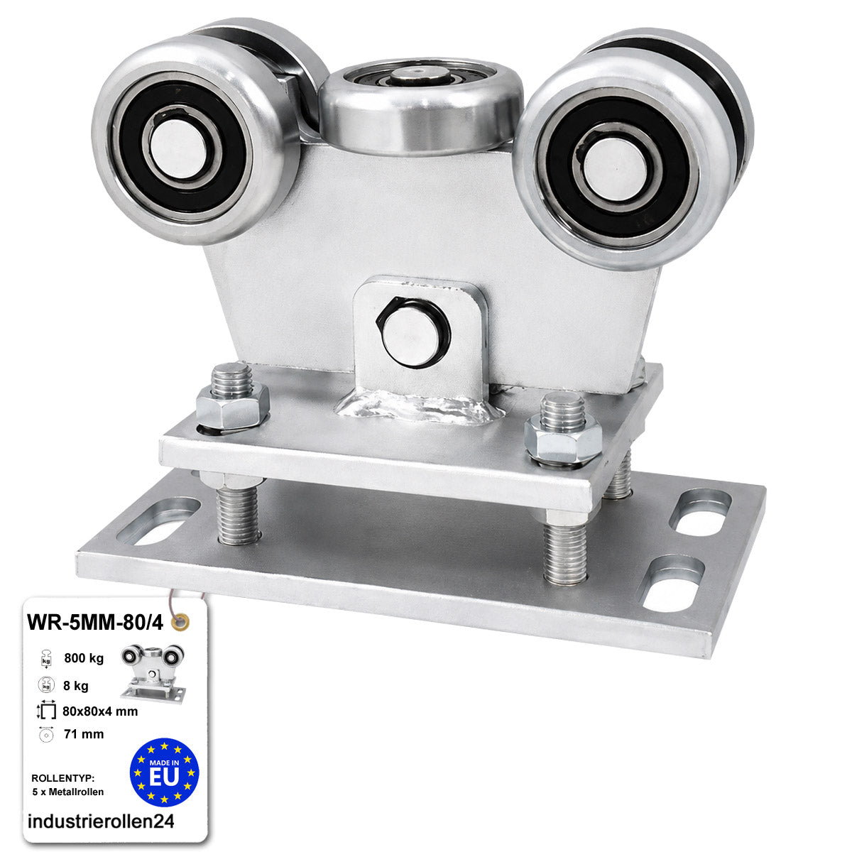 Torwagen für Schiebetore - für Profile 80 x 80 mm - Wandstärke 4 mm: WR-5MM-80/4