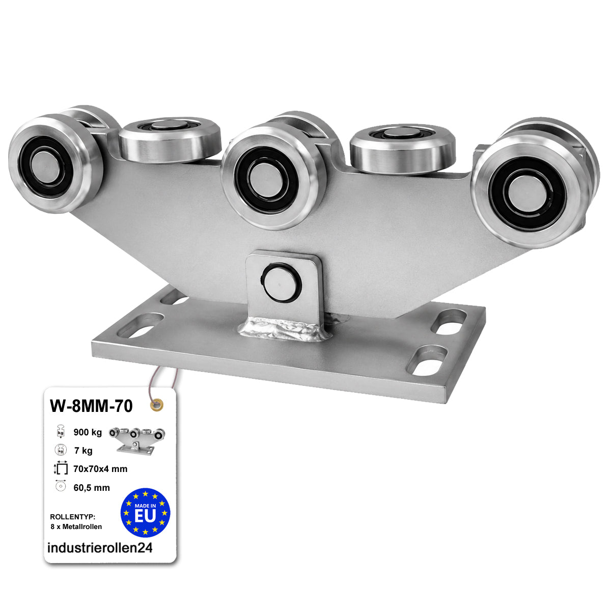 Torwagen für Schiebetore - für Profile 70 x 70 mm - Wandstärke 4 mm: W-8MM-70