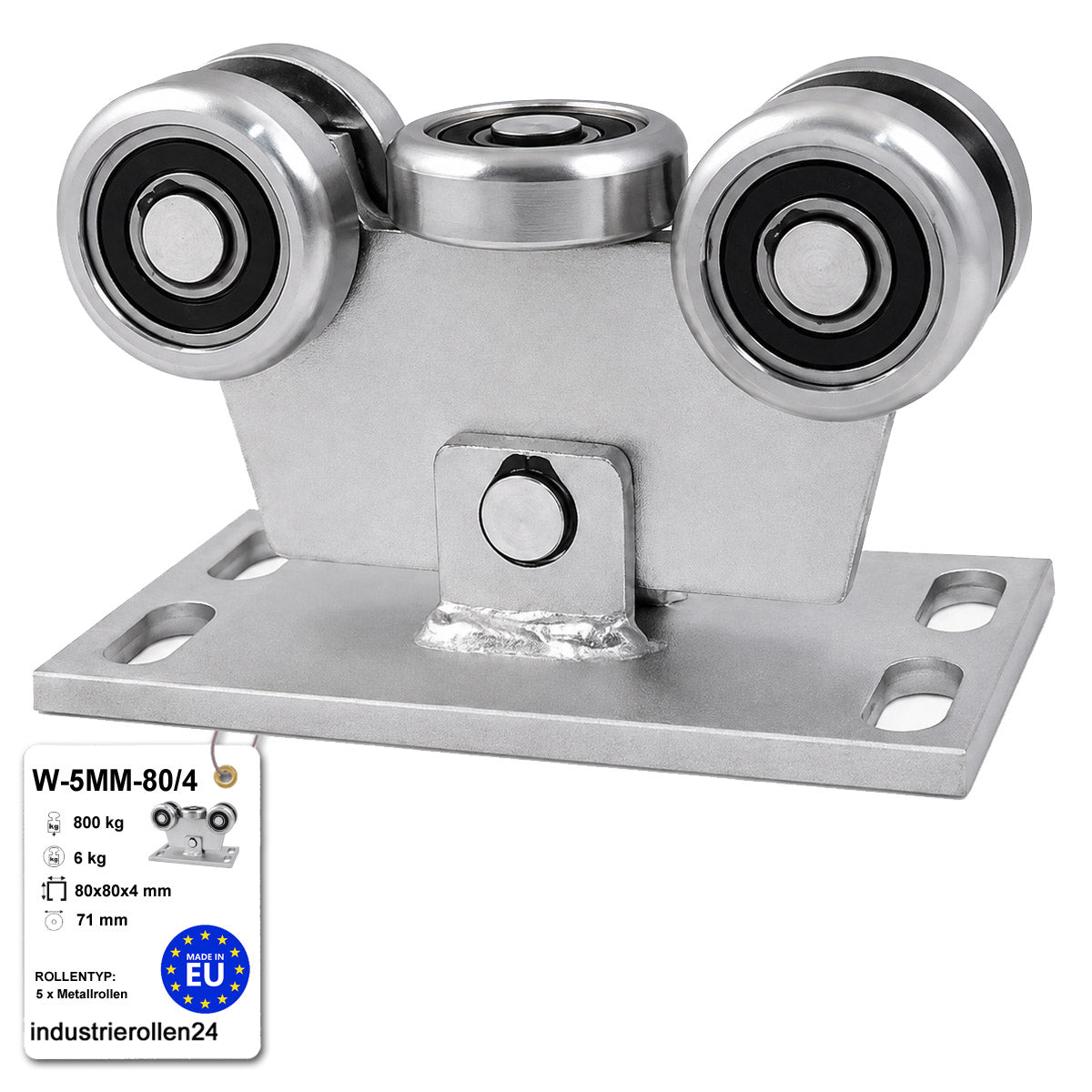 Torwagen für Schiebetore - für Profile 80 x 80 mm - Wandstärke 4 mm: W-5MM-80/4