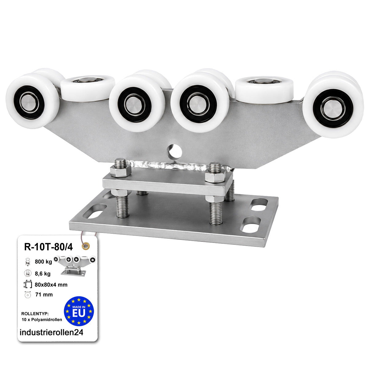 Torwagen für Schiebetore - für Profile 80 x 80 mm - Wandstärke 4 mm: R-10T-80/4
