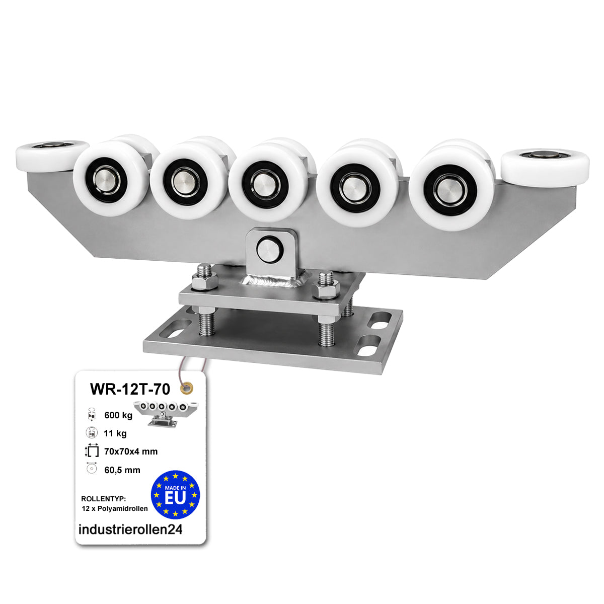 Torwagen für Schiebetore - für Profile 70 x 70 mm - Wandstärke 4 mm: WR-12T-70