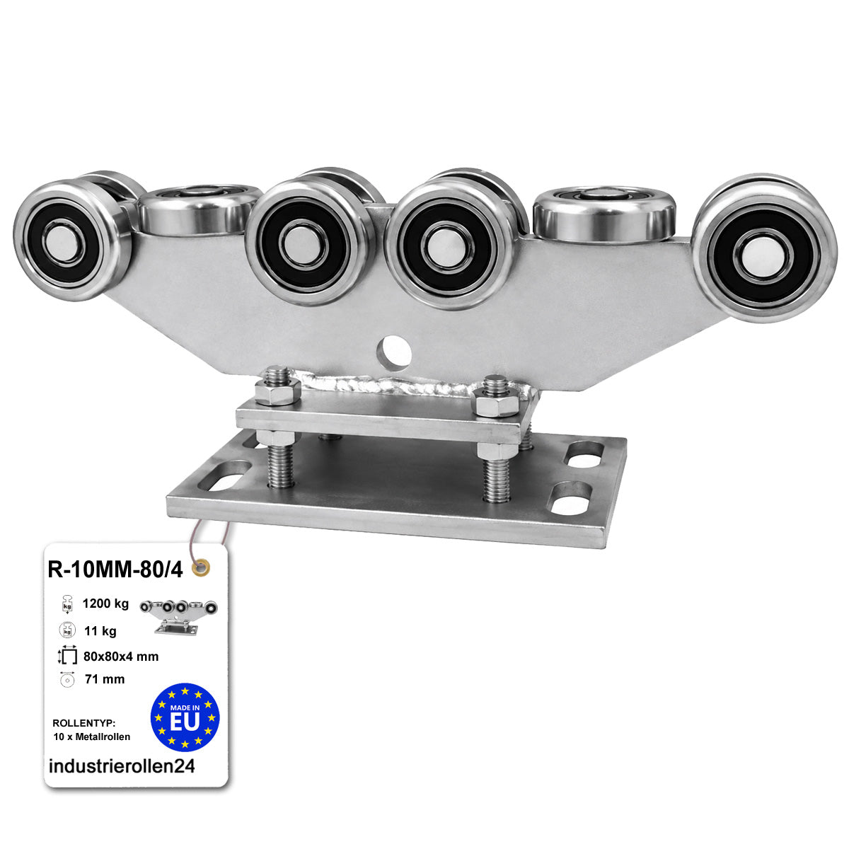 Torwagen für Schiebetore - für Profile 80 x 80 mm - Wandstärke 4 mm: R-10MM-80/4