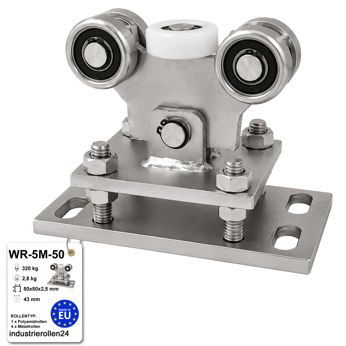 Torwagen für Schiebetore - für Profile 50x50 mm - Wandstärke 2,5 mm: WR-5M-50